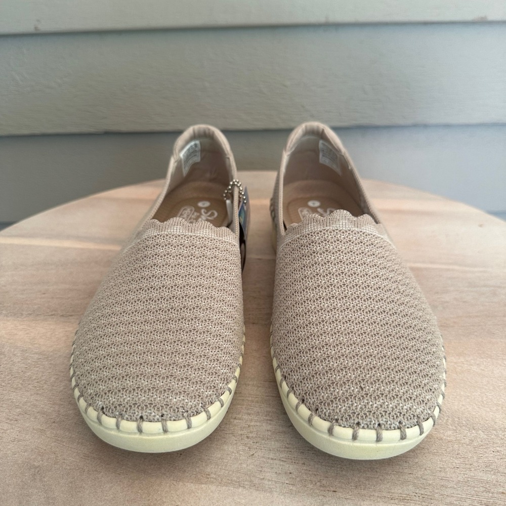 Skechers Women's Slip-On Knit Loafers in Beige - Picture 12 of 12